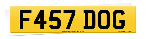 Registration number F457 DOG